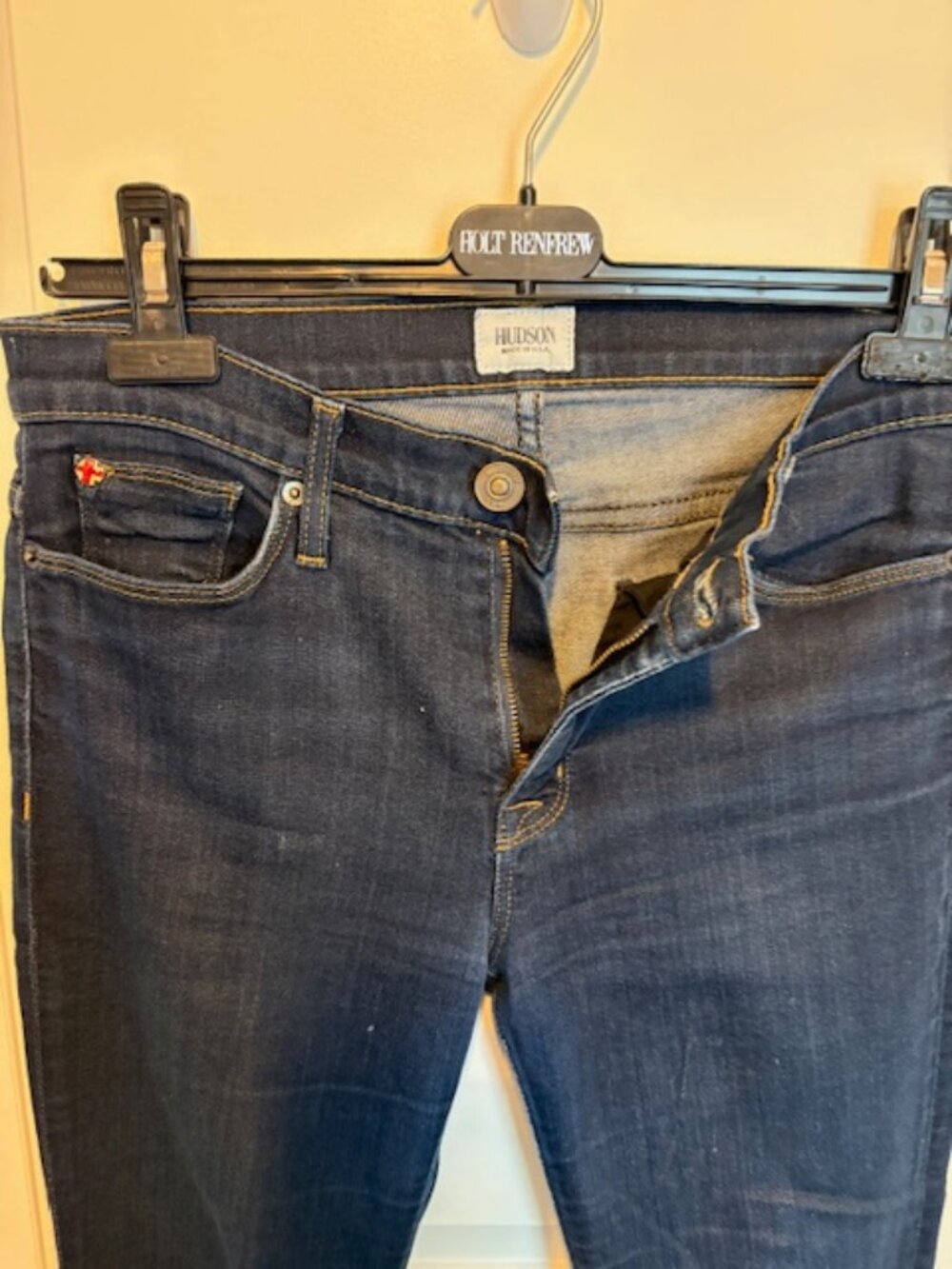 Hudson Nico Super Skinny Mid Rise Jeans in Dark Wash size 29 x 29